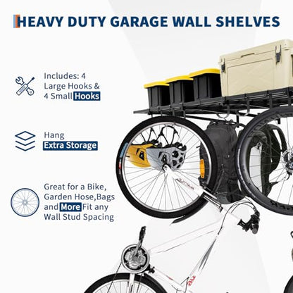 2 Pack Heavy Duty Garage Wall Shelves