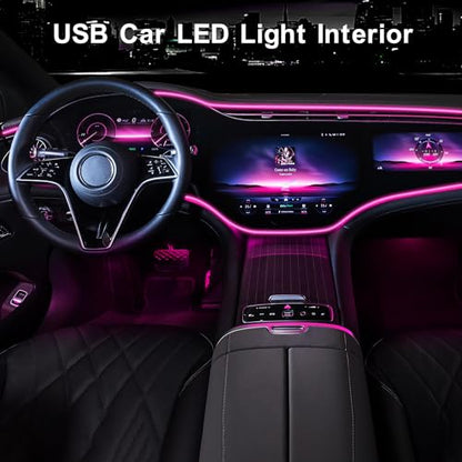 EL Wire Interior Car LED Lights (Pink / 5M/16.5FT)