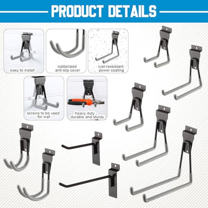36 Pcs Slatwall Hooks & Hangers (Gray)