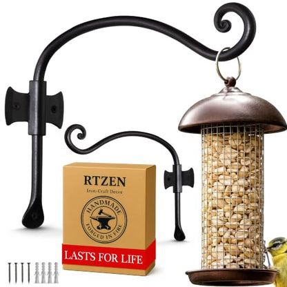 Plant Hangers Outdoor or Indoor Heavy Duty Wall Bracket Hooks (12 Inch / Axe Hooks)
