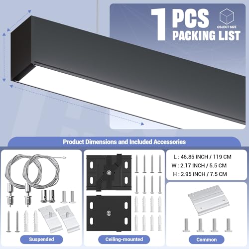 8FT LED Linear Light (Black / 8FT1P)