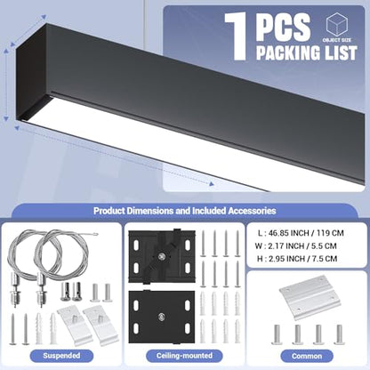 8FT LED Linear Light (Black / 8FT1P)