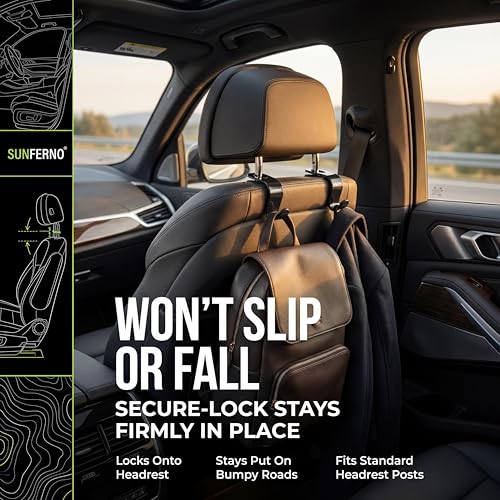 Car Headrest Hooks 4 Pack