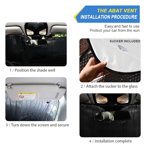 Car Windshield Sun Shade Funny Cute Panda Bear Holding Umbrella Foldable Car Front Windshield Sunshade Blocks UV Rays Sun Visor Sun Heat Protection for Car Truck SUV to Keep Your Vehicle Cool (Small / Cute Panda)
