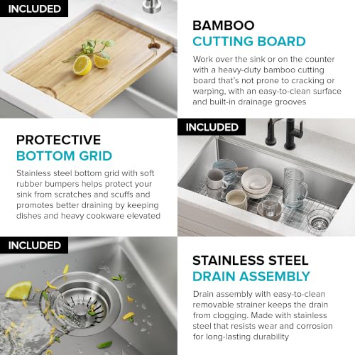 Fairlane 30 in Undermount Workstation Single Bowl 18 (30 Inch / Single Bowl Workstation — Undermount)
