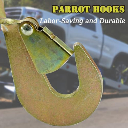 4 Pack Car Tie Down Straps for Trailers (yellow)