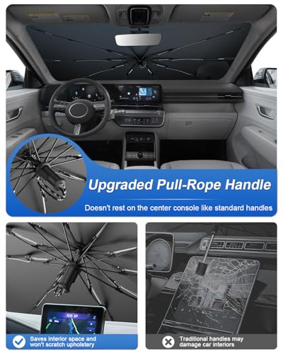 for 2026 2027 Hyundai Kona EV Car Windshield Sun Shade Umbrella (2024-2027 Kona EV)