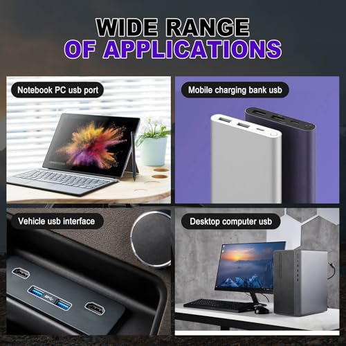 4 PCS USB LED Car Ambient Lighting Kit Plug in Atmosphere Lamps Portable Auto Interior Decor Night Lights Universal for Most Cars SUVs Trucks (purple)
