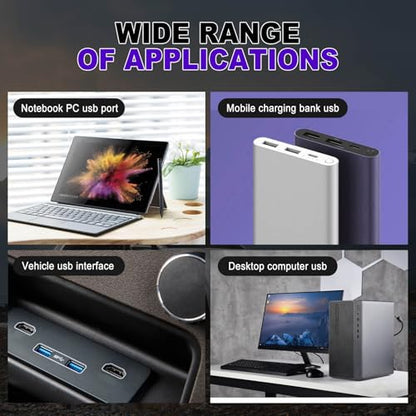 4 PCS USB LED Car Ambient Lighting Kit Plug in Atmosphere Lamps Portable Auto Interior Decor Night Lights Universal for Most Cars SUVs Trucks (purple)