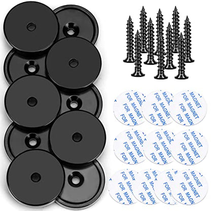 Magnets 110 LBS Heavy Duty Neodymium Strong Magnet 10 Pack (Black / 1.26in)