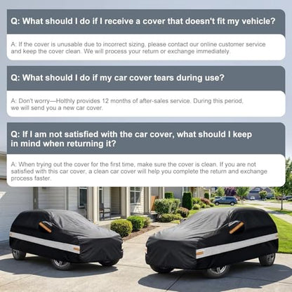 10 Layers SUV Car Cover Custom Fit for Ford Edge (Black Gray / Custom Fit for Ford Edge)