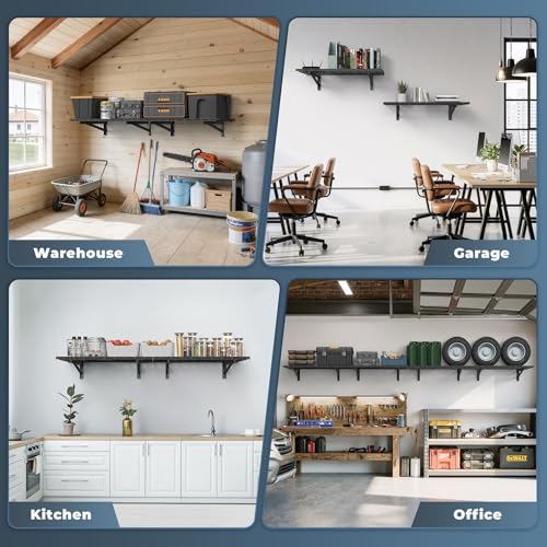 2 Pack Wall Mounted Garage Shelving (2 pack-2x3ft)
