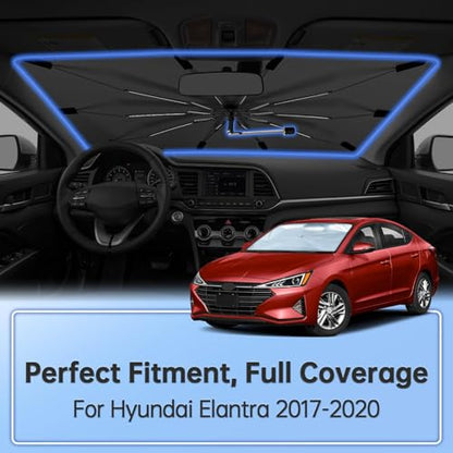 Windshield Sun Shade Umbrella for Hyundai Elantra 2017 (For Hyundai Elantra 2017-2020)