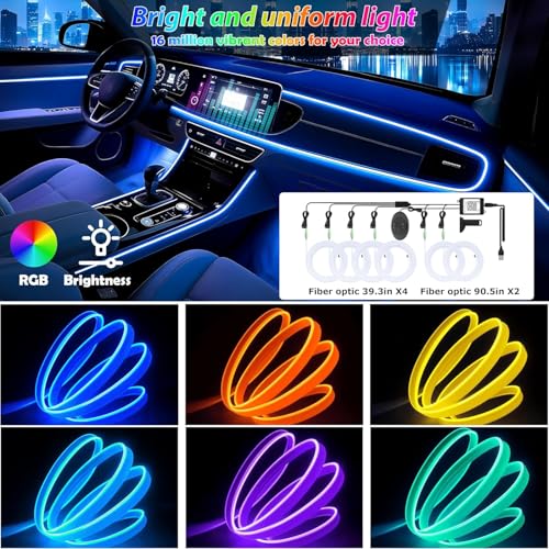 6 in 1 Car Led Strip Lights with App Control