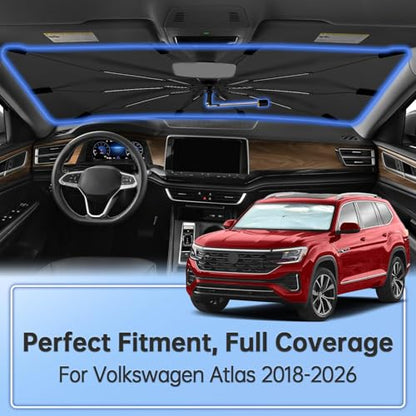 Windshield Sun Shade Umbrella for Volkswagen Atlas 2018 (Windshield SunShade for Volkswagen Atlas 2018-2026)
