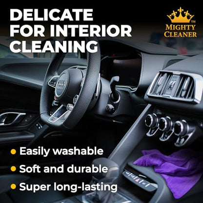 Premium Shammy Cloth for Car Drying (Purple, Blue, Mint)
