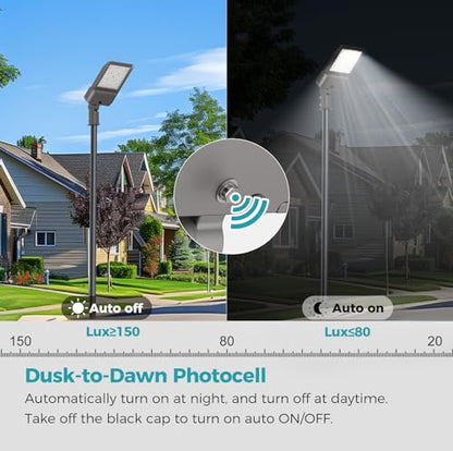 340W Parking Lot Light 61200LM LED Street Lights Outdoor 9Pack