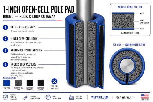 Safety Pole Pad (7 Inch Diameter / KELLY GREEN)