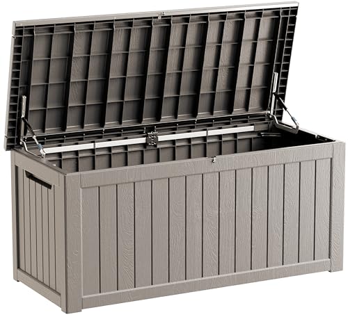 300 Gallon Resin Outdoor Storage Box (Gray / 270 gallons)