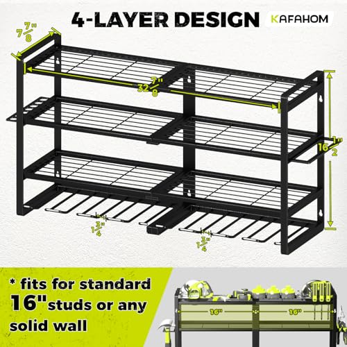 Power Tool Organizer (4-Layer 8-Drill Cordless / black)