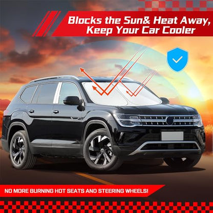 Windshield Sun Shade for Volkswagen Atlas Cross Sport 2018 (for Volkswagen Atlas 2018-2026)