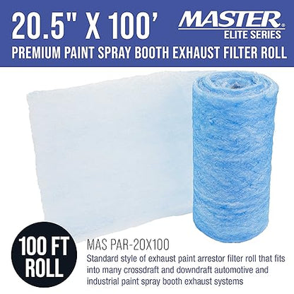 Master Elite Paint Spray Booth Exhaust Filter Roll (20.5 inches x 100 Feet)