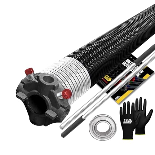 Garage Door Torsion Spring 218x2x28 Torsion Spring for Right Side of Garage Door with 1" Steel Bearing (218x2x28 / Black Cone (Right Side))