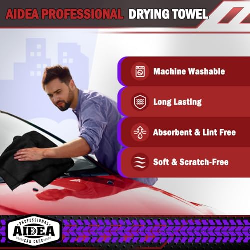Microfiber Towels for Cars (Black / 24inx31in)