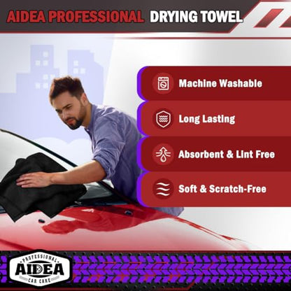 Microfiber Towels for Cars (Black / 24inx31in)