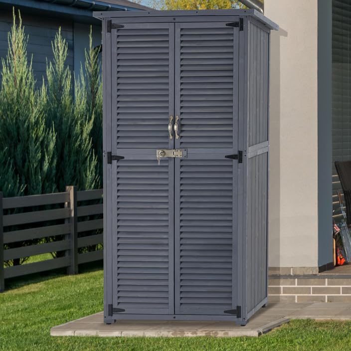 Outdoor Storage Cabinet (Gray / Medium)