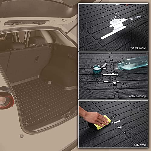 Floor Mats & Cargo Liner Full Set Custom for 2026 2025 2024 2023 Hyundai Ioniq 6 Car Mats Automotive Cargo Mat Floor Liners Trunk Liner IONIQ 6 All Weather Trunk Mat Accessories Black