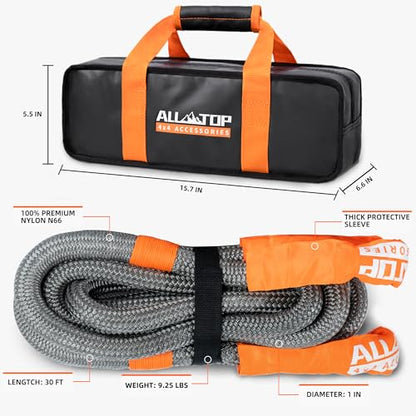 Kinetic Recovery Rope (1"x30',Gray)