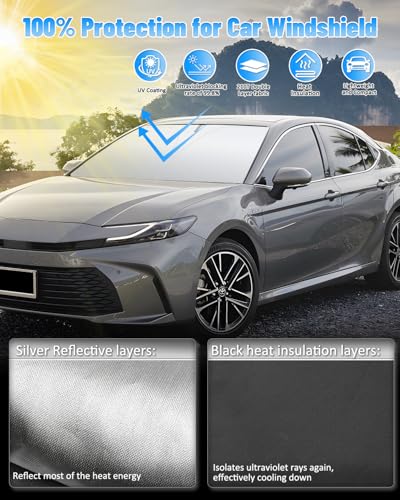 Car Windshield Sun Shade Compatible with Toyota Corolla 2020 (for Toyota Corolla 2020- 2023)