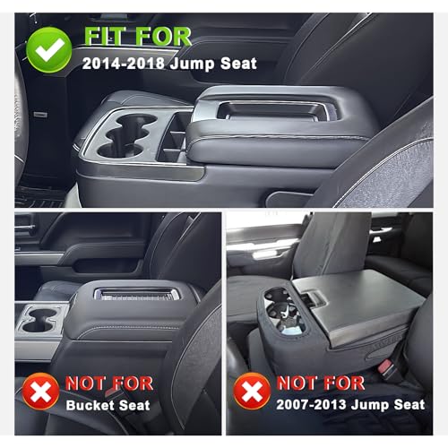 Armrest Cover for Silverado & Sierra 2014 (1) 14-18 |Silverado & Sierra| Jump Seat, +Thick)