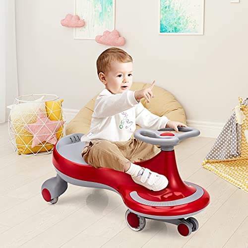 Wiggle Car 2 in 1 Swing Car for Kids (Red)