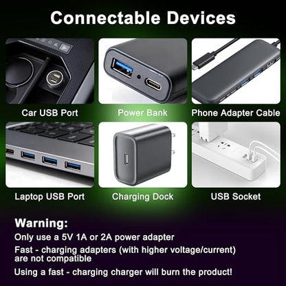 2 Packs USB Light for Car (2pcs(green))