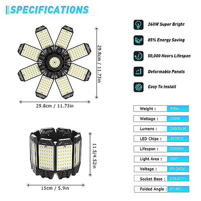 Garage Lights 4 Pack (260W - 4 PACK)