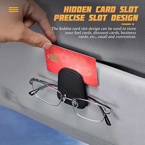 Sunglasses Holders for Car Sun Visor (1 Pack / Blue/Carbon Fiber)