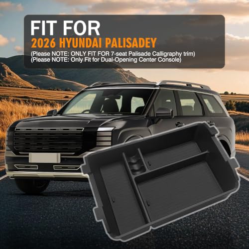 Center Console Organizer for 2026 Hyundai Palisade Accessories Box Tray (for Hyundai Palisade)