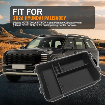 Center Console Organizer for 2026 Hyundai Palisade Accessories Box Tray (for Hyundai Palisade)