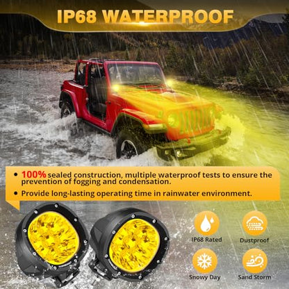 P4 Series 4 Inch Amber LED Offroad Lights Round LED Pods 2 (P4 Series Amber Offroad Lights)