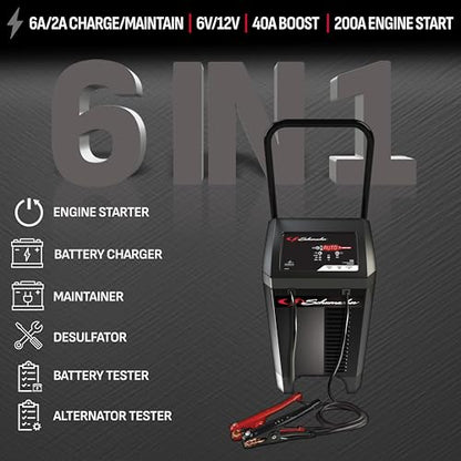 Wheeled 6A Car Battery Charger & Maintainer (Microprocessor Controlled)