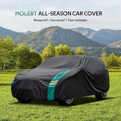Jeep Wrangler Car Cover 4 Door Fits Sahara Rubicon Unlimited Sport JK JL. Jeep Wrangler Car Cover 4 DR for All Weather (One-green / 4 Fit Jeep Wrangler 4 Door)