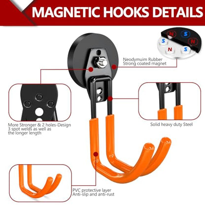 Heavy Duty Magnetic Hooks (2.6"x4-MJ / Orange)