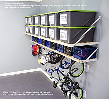 Rhino Combo Universal Garage Storage Kit (12-ft Length x 33.5-in and 20-in Depth)