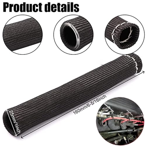 Spark Plug Wire Boots Thermal Protection Insulator Sleeve (black)