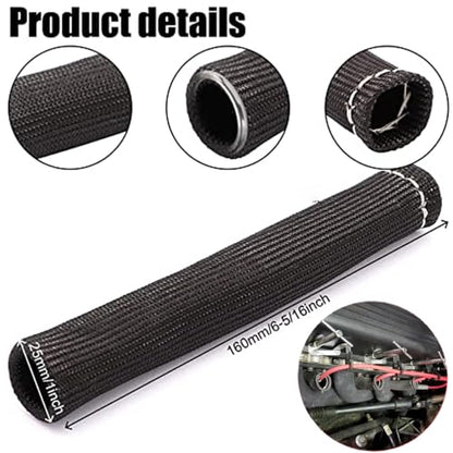Spark Plug Wire Boots Thermal Protection Insulator Sleeve (black)