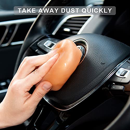 2pack Car Cleaning Gel Car Putty Car Accessories Auto Cleaner Tools (Blue+Orange)