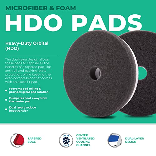 5.5" HDO Black Foam Finishing Pad (5.5" / Black Finishing Pad)