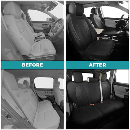 for Honda CRV Seat Covers Custom Fit 2017 (Black / CR-V 2017-2022)